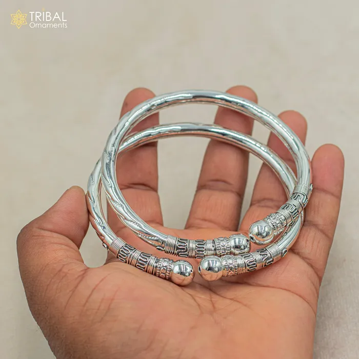 Bracelets TRIBAL ORNAMENTS 925 sterling silver handmade vintage design gorgeous customized foot bracelet anklet kada hanging drops belly dance ethnic jewelry nsfk128