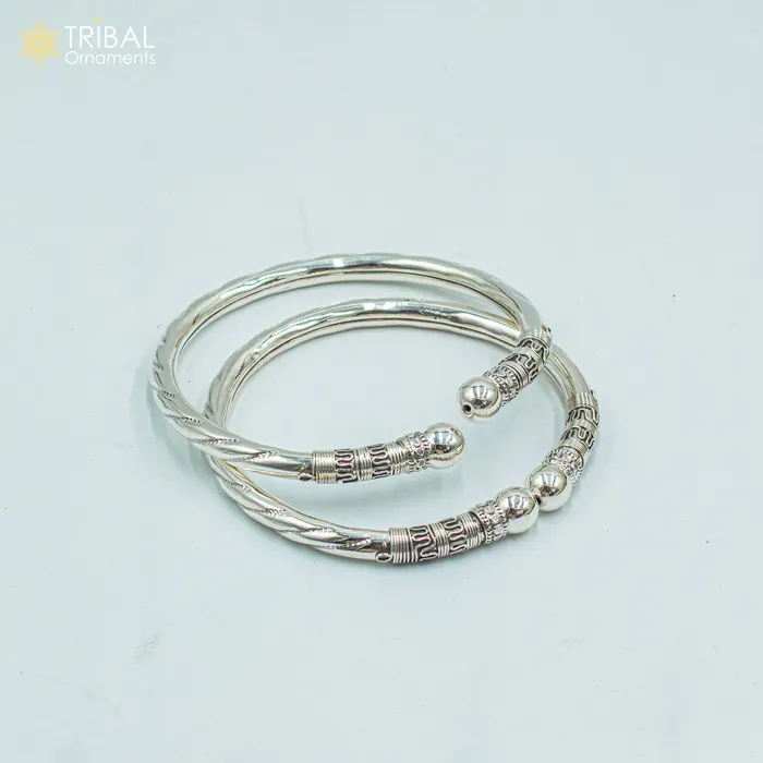 Bracelets TRIBAL ORNAMENTS 925 sterling silver handmade vintage design gorgeous customized foot bracelet anklet kada hanging drops belly dance ethnic jewelry nsfk128