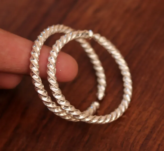 Bracelets TRIBAL ORNAMENTS Sterling silver handmade sterling silver adjustable baby bangle bracelet kada solid silver baby jewelry for unisex kids from india ba52 Bracelets TRIBAL ORNAMENTS Sterling silver handmade sterling silver adjustable baby bangle bracelet kada solid silver baby jewelry for unisex kids from india ba52