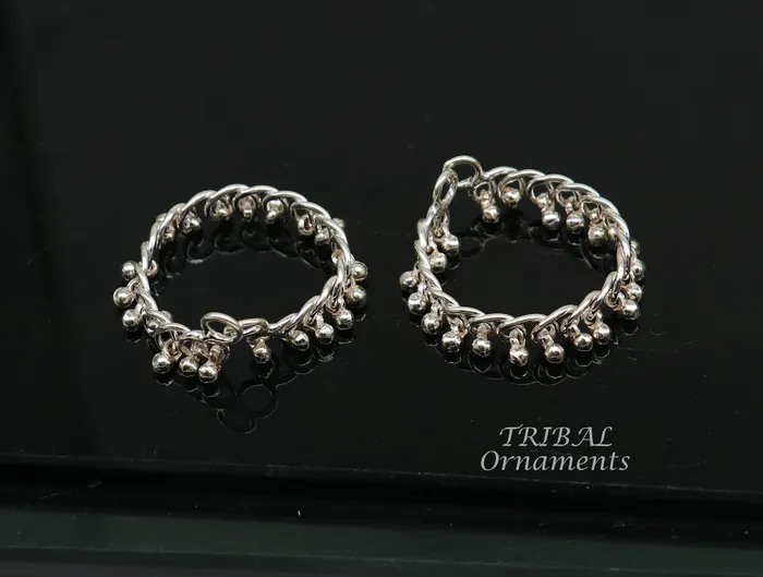 Bracelets TRIBAL ORNAMENTS Vintage design sterling silver handmade amazing small size Lord Krishna Anklet Laddu Gopala anklet all sizes Krishna ankle bracelet ank511
