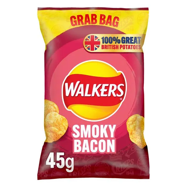 Brit Grocer Earrings Walkers Smoky Bacon Crisps 45g
