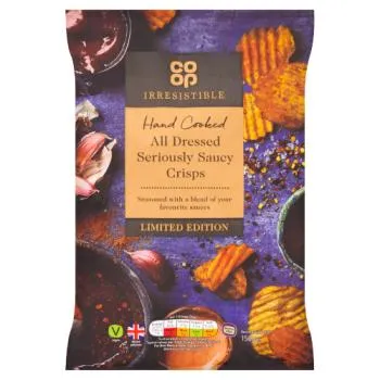 Co Op Irresistible All Dressed Crisps 150g Ramsden International Earrings