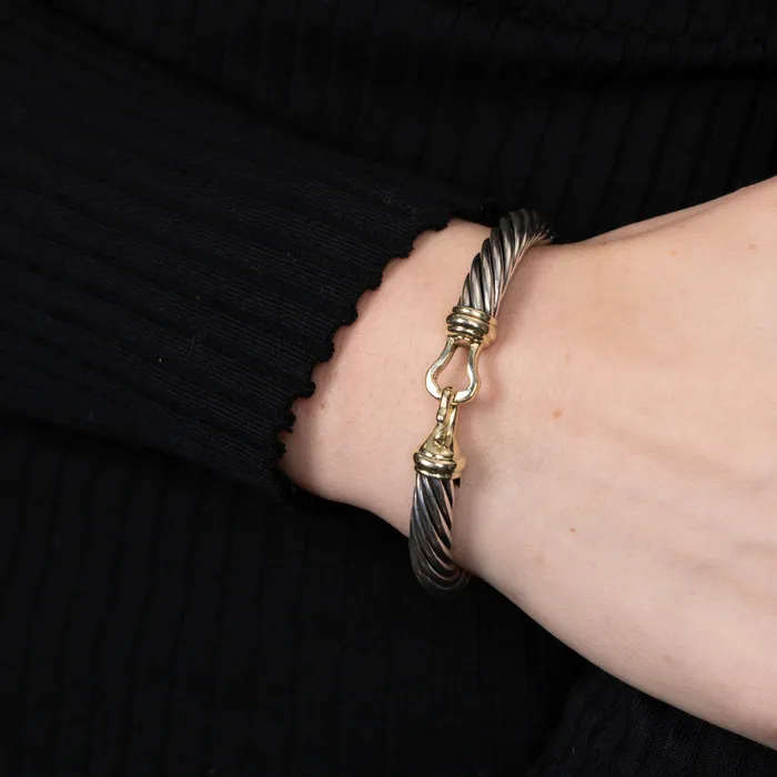 David Yurman PreOwned David Yurman TwoTone Buckle Cuff Rings
