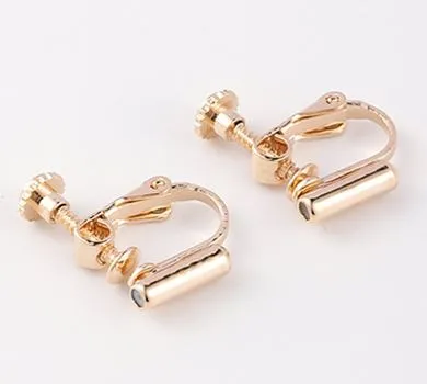 E143 Rose Gold Clip On Earring Converters For Non Pierced Ears 02 Earrings