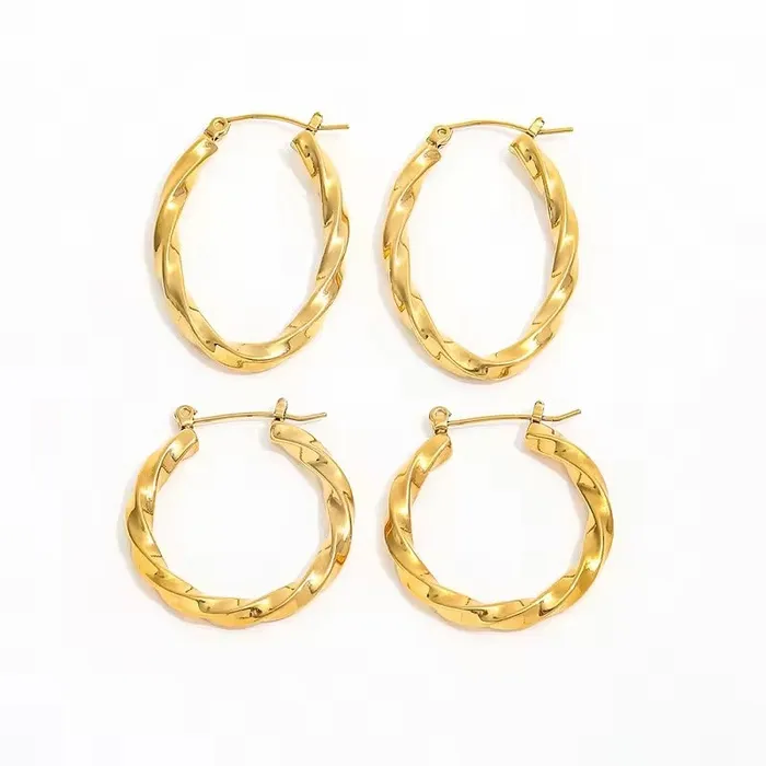 Earrings 18K GoldFilled Dainty Twist Hoop Earrings Jewelvers