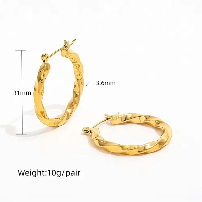 Earrings 18K GoldFilled Dainty Twist Hoop Earrings Jewelvers