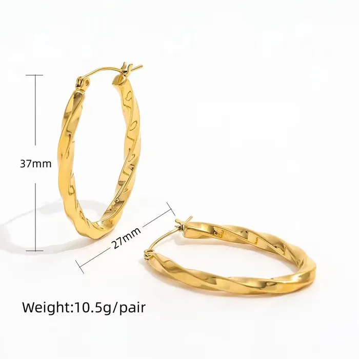 Earrings 18K GoldFilled Dainty Twist Hoop Earrings Jewelvers