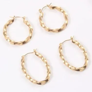 Earrings 18K GoldFilled Dainty Twist Hoop Earrings Jewelvers