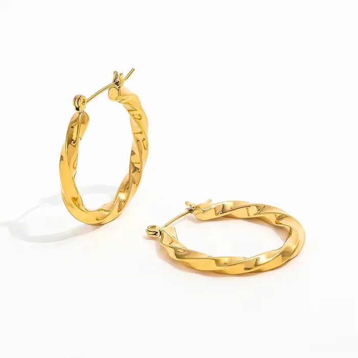 Earrings 18K GoldFilled Dainty Twist Hoop Earrings Jewelvers