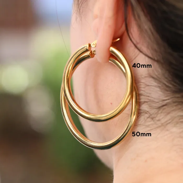 Earrings 18K GoldFilled Thick Hoops Gold Large Hoops Earrings For Women Diana Hoops Jewelvers Earrings 18K GoldFilled Thick Hoops Gold Large Hoops Earrings For Women Diana Hoops Jewelvers
