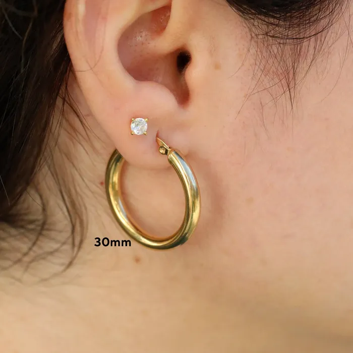 Earrings 18K GoldFilled Thick Hoops Gold Large Hoops Earrings For Women Diana Hoops Jewelvers Earrings 18K GoldFilled Thick Hoops Gold Large Hoops Earrings For Women Diana Hoops Jewelvers