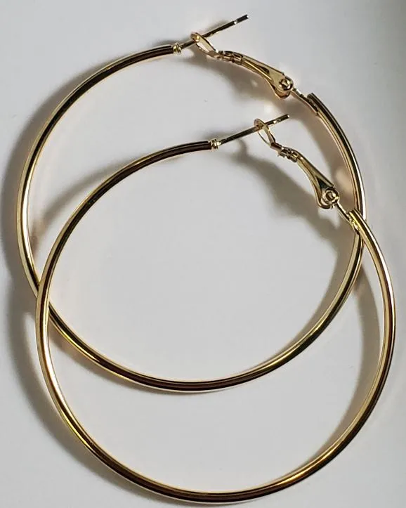 Earrings E1286 Gold 78 Hoop Earrings 02