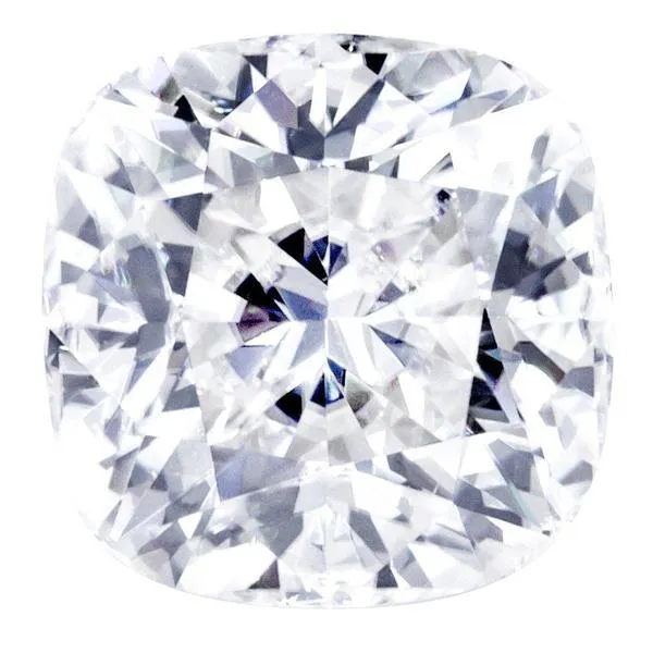 Earrings FIRE BRILLIANCE First Crush Moissanite Crushed Ice Cushion