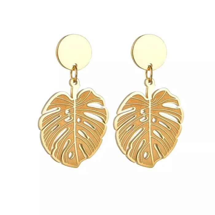 Earrings Jewelvers 14K GoldFilled Monstera leaf earrings