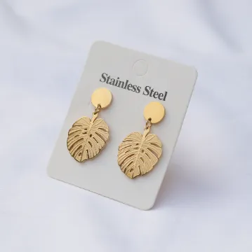 Earrings Jewelvers 14K GoldFilled Monstera leaf earrings Earrings Jewelvers 14K GoldFilled Monstera leaf earrings