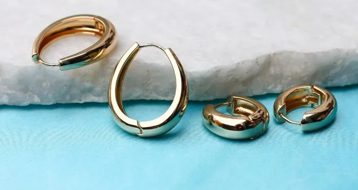 Earrings Jewelvers 18K GoldFilled Thick Hoop Earrings Earrings Jewelvers 18K GoldFilled Thick Hoop Earrings