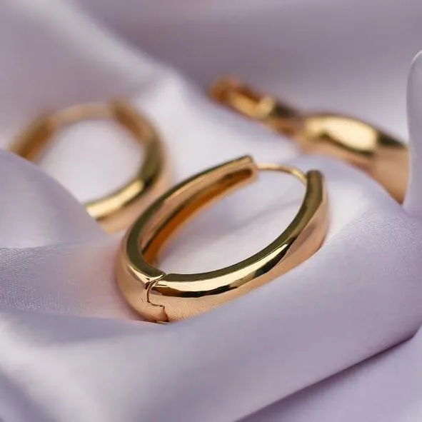 Earrings Jewelvers 18K GoldFilled Thick Hoop Earrings Earrings Jewelvers 18K GoldFilled Thick Hoop Earrings