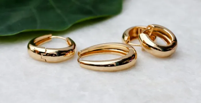 Earrings Jewelvers 18K GoldFilled Thick Hoop Earrings Earrings Jewelvers 18K GoldFilled Thick Hoop Earrings