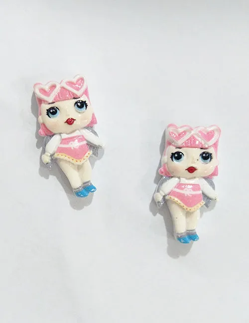 Earrings L231 Heart Goggles Cartoon Girl Stud Earrings 02
