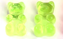 Earrings L317 Lime Green Gummy Bear Earrings 02