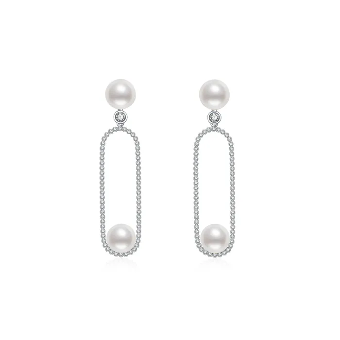 Earrings Pearly Lustre Elegant 18K Solid Gold Freshwater Pearl Earrings KE00008 Earrings Pearly Lustre Elegant 18K Solid Gold Freshwater Pearl Earrings KE00008