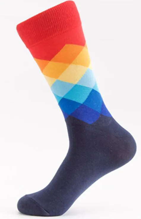 Earrings POLLY SF60 Red Top Multi Check Crew Socks