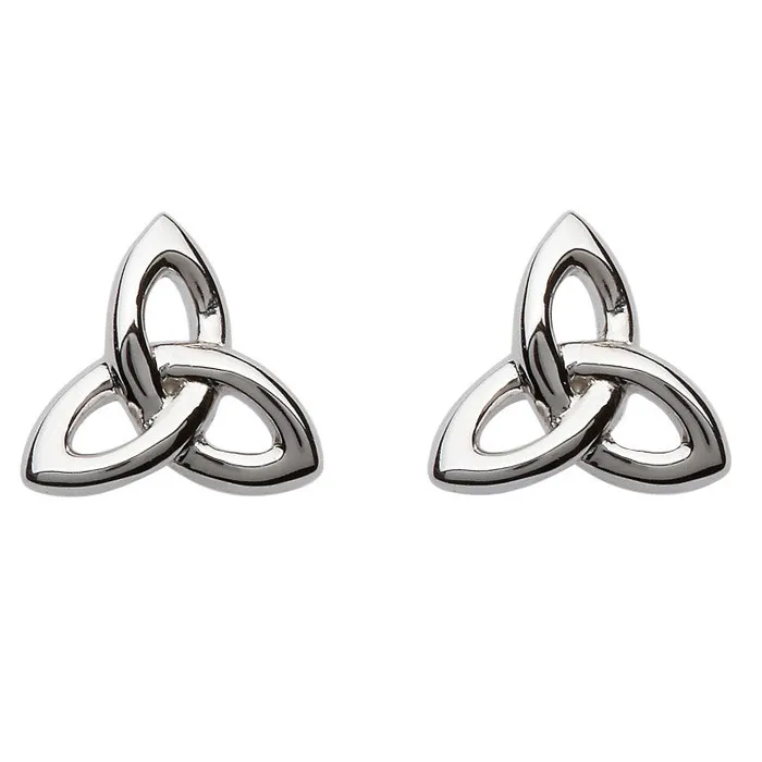 Earrings Shanore Silver Celtic Trinity Knot Stud Earrings