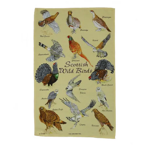 Earrings The Scottish and Irish Store Wild Birds Tea Towel