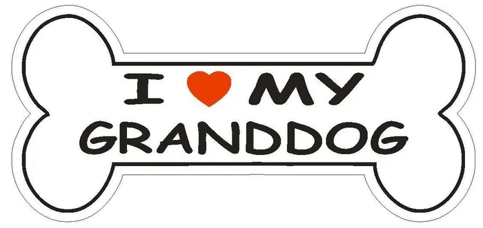 Earrings Winter Park Products STD833 I Love My Granddog Bumper Sticker
