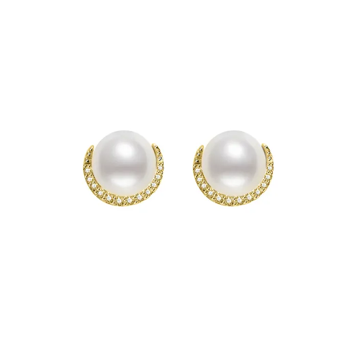 Elegant Freshwater Pearl Earrings WE00319 Pearly Lustre Earrings