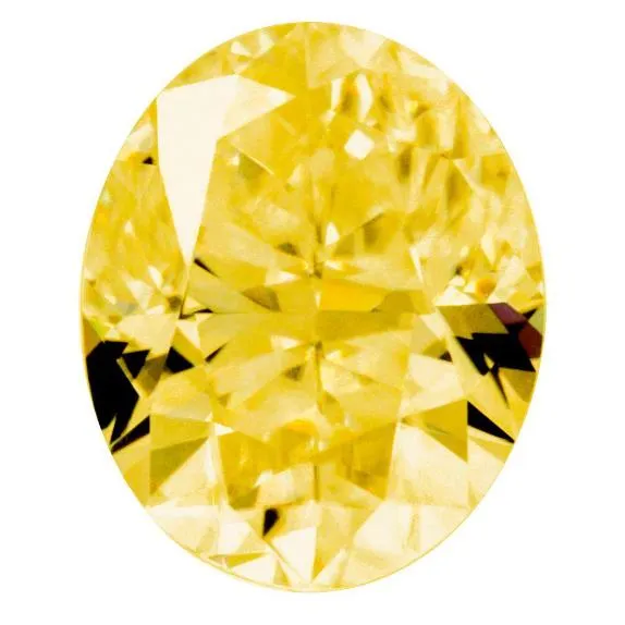 FAB Canary Yellow Oval Cut FIRE BRILLIANCE Rings