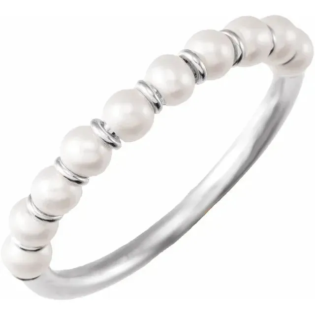 FIRE BRILLIANCE Earrings Cultured Pearl Gift Set 2 Rings 1 Pair of Earrings