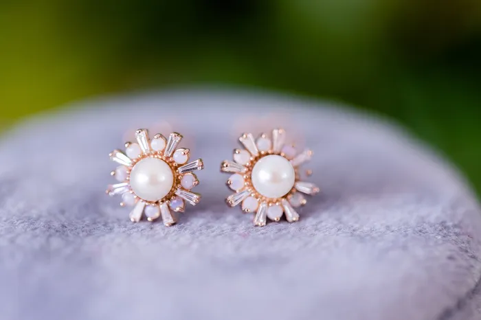 FIRE BRILLIANCE Earrings Cultured Pearl Gift Set 2 Rings 1 Pair of Earrings