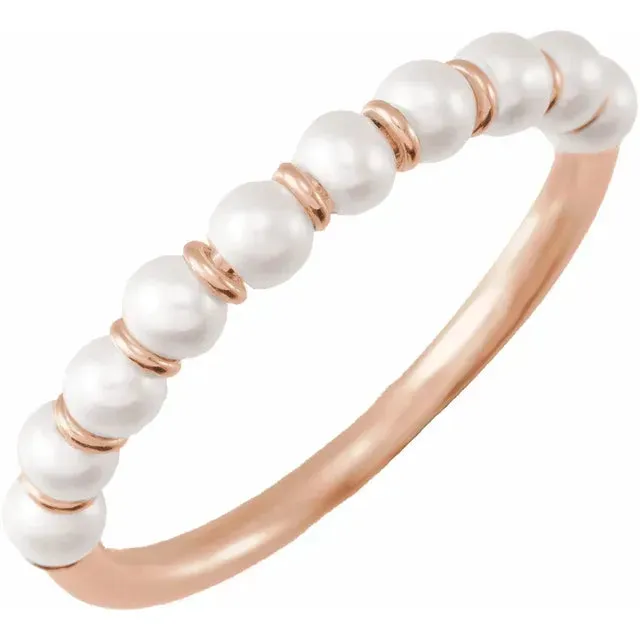 FIRE BRILLIANCE Earrings Cultured Pearl Gift Set 2 Rings 1 Pair of Earrings