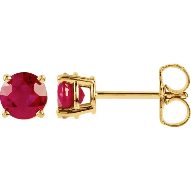 FIRE BRILLIANCE Red Classic Gift Set 1 Pair of Earrings 2 Earring Jackets Earrings