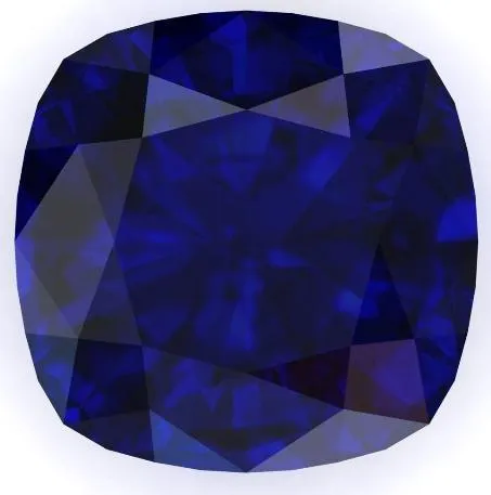 FIRE BRILLIANCE Rings Chatham LabGrown Cushion Blue Sapphire Stone Size