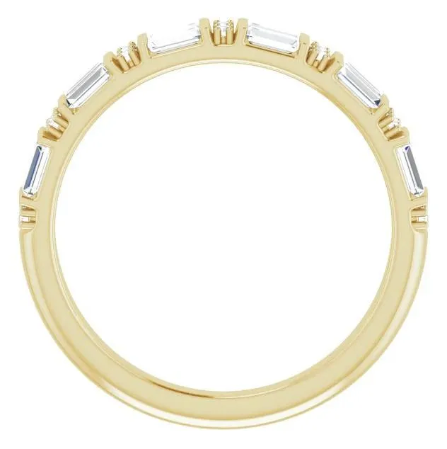 Fire Brilliance Rings Fabianna 12 CTW Moissanite or Diamond Anniversary Band
