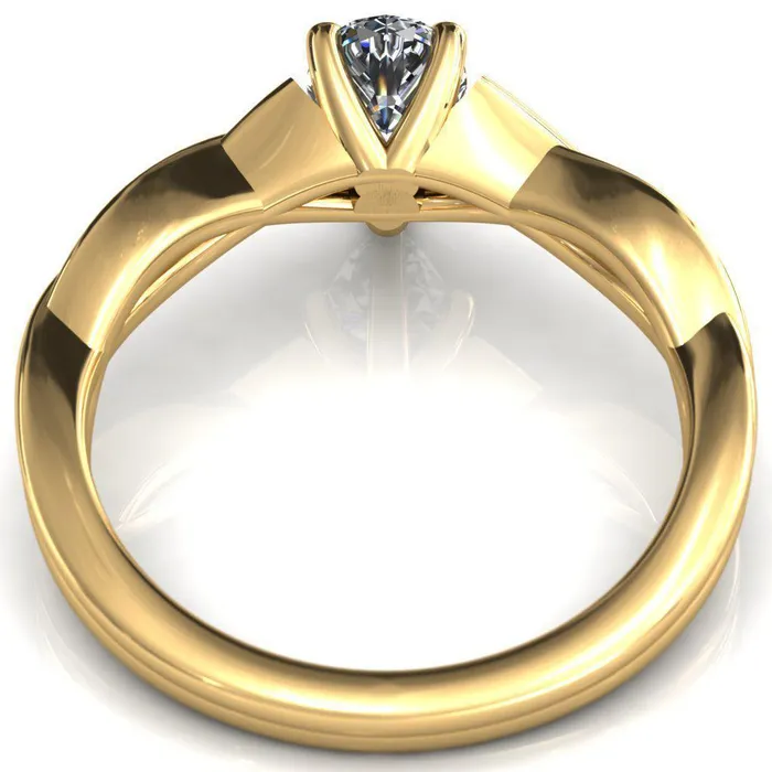 Fire Brilliance Rings Lucia Pear Moissanite 5 Claw Prong 12 Infinity Solitaire Ring Engagement Ring