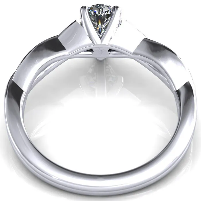 Fire Brilliance Rings Lucia Pear Moissanite 5 Claw Prong 12 Infinity Solitaire Ring Engagement Ring