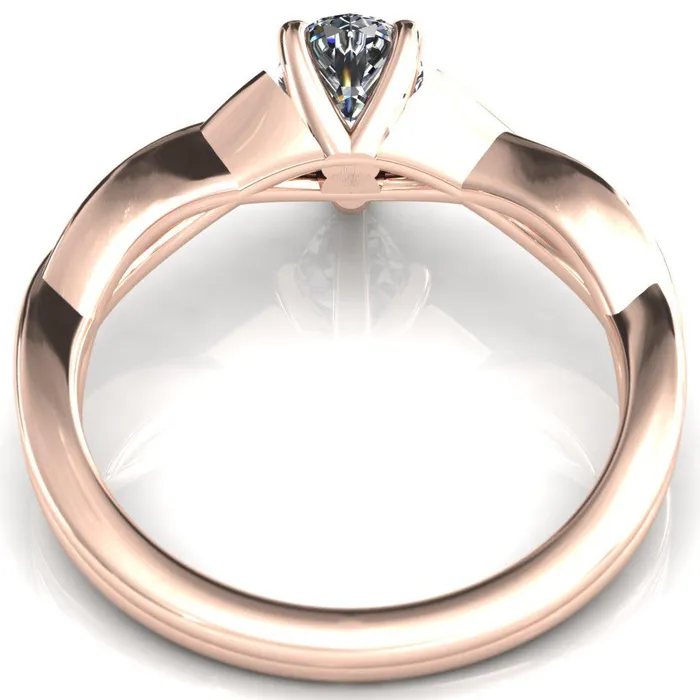Fire Brilliance Rings Lucia Pear Moissanite 5 Claw Prong 12 Infinity Solitaire Ring Engagement Ring