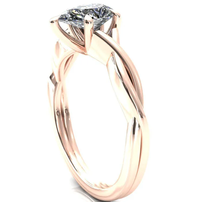 Fire Brilliance Rings Lucia Pear Moissanite 5 Claw Prong 12 Infinity Solitaire Ring Engagement Ring