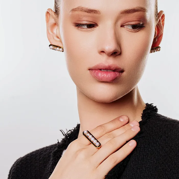 Freshwater Pearl Ring WR00202 DECO Pearly Lustre Rings