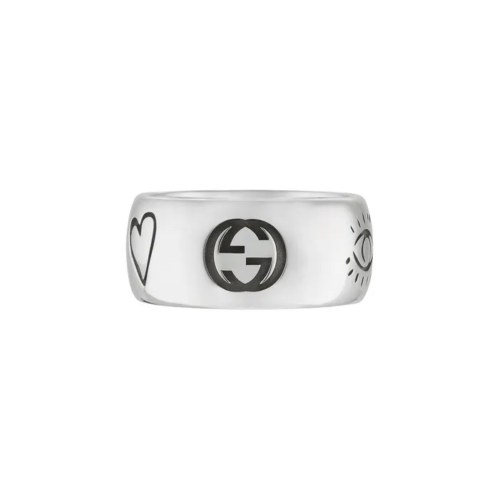 Gucci Wide Blind For Love Ring GUCCI Rings