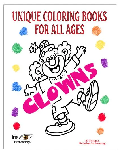 Iris Fashion Jewelry Earrings AB04 Clowns Coloring Book