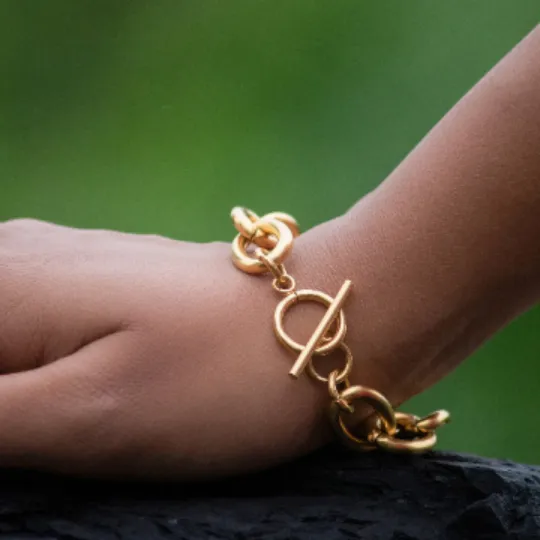 Jewelvers Bracelets 18K GoldFilled Link Chain Bracelet Jewelvers Bracelets 18K GoldFilled Link Chain Bracelet