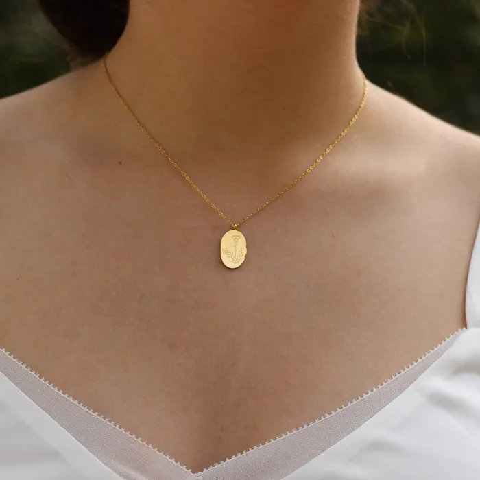 Jewelvers Necklaces 18K GoldFilled Birth Month Flower Necklace Jewelvers Necklaces 18K GoldFilled Birth Month Flower Necklace