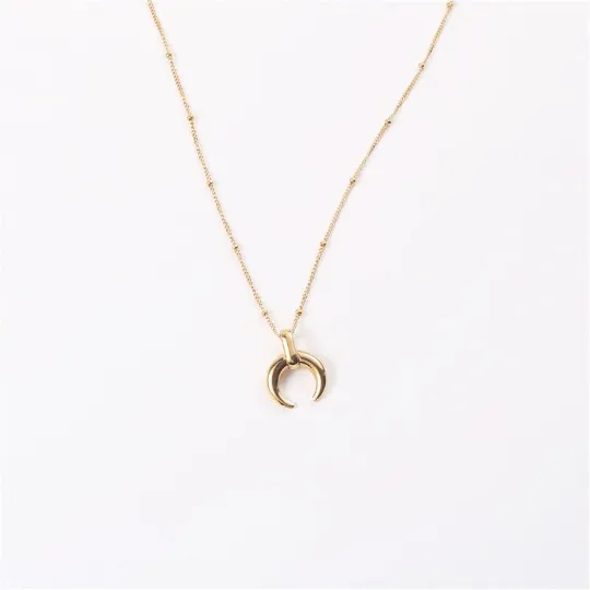 Jewelvers Necklaces 18K GoldFilled Moon Pendant Necklace Jewelvers Necklaces 18K GoldFilled Moon Pendant Necklace