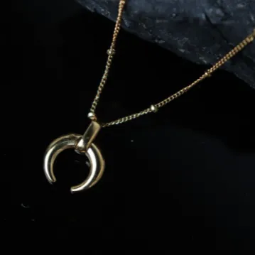 Jewelvers Necklaces 18K GoldFilled Moon Pendant Necklace Jewelvers Necklaces 18K GoldFilled Moon Pendant Necklace