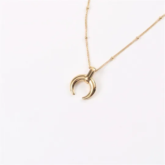 Jewelvers Necklaces 18K GoldFilled Moon Pendant Necklace Jewelvers Necklaces 18K GoldFilled Moon Pendant Necklace