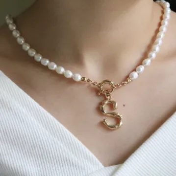 Jewelvers Necklaces 18K GoldFilled Personalized Pearl Necklace